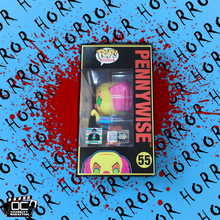 Load image into Gallery viewer, Tim Curry signed E.E. Blacklight LE IT The Movie Pennywise Funko 55 QR OCCM-Aqua
