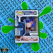 Load image into Gallery viewer, Peter Cullen signed Transformers Amazon Exclusive Optimus Prime Funko QR OCCM-O
