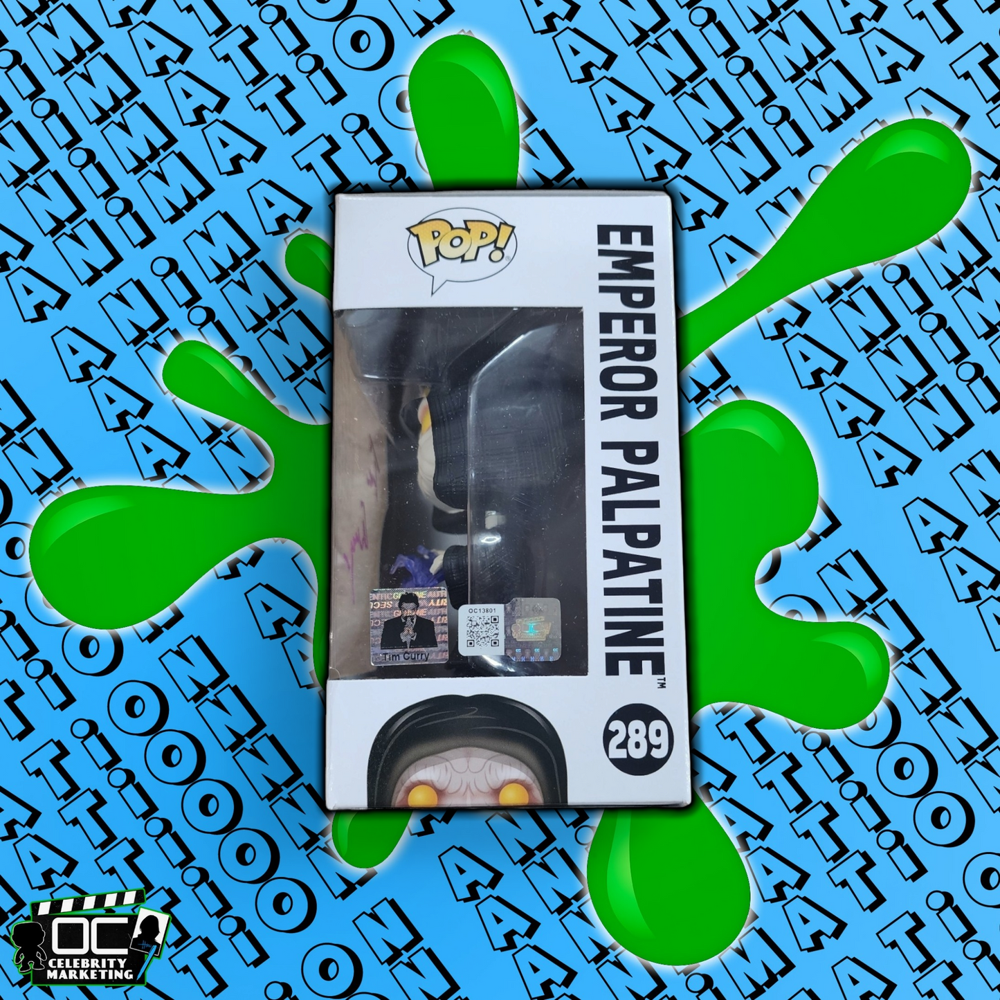 Tim Curry signed STAR WARS Emperor Palpatine Bobble-Head Funko #289 QR code OCCM