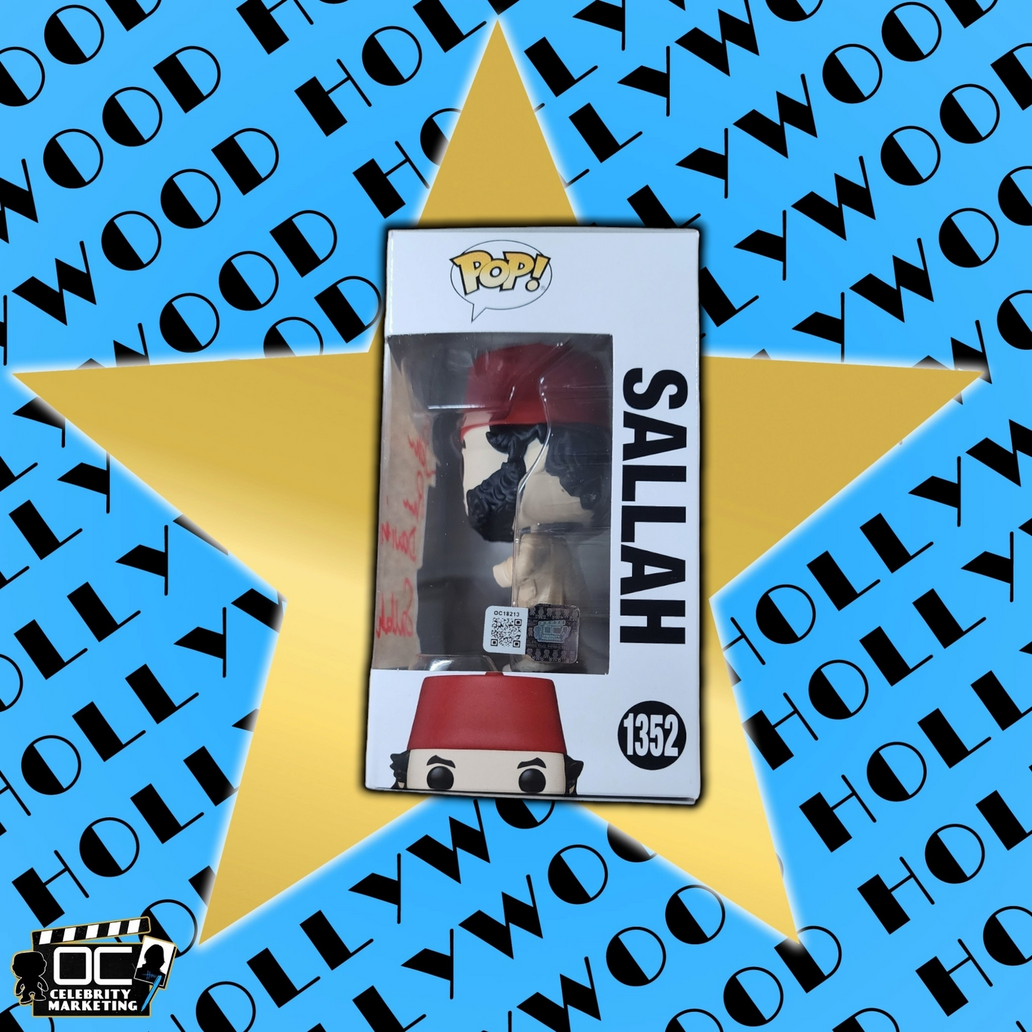 John Rhys-Davies signed Indiana Jones Sallah Funko #1352 autographed QR code OCCM