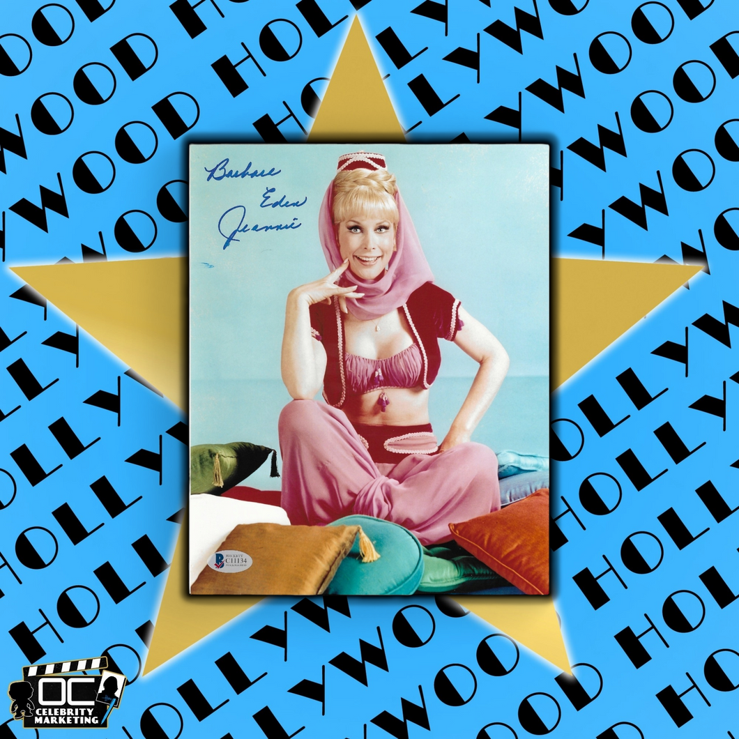 Barbara Eden signed 8x10 I Dream of Jeanie photo with CN autographed Beckett COA