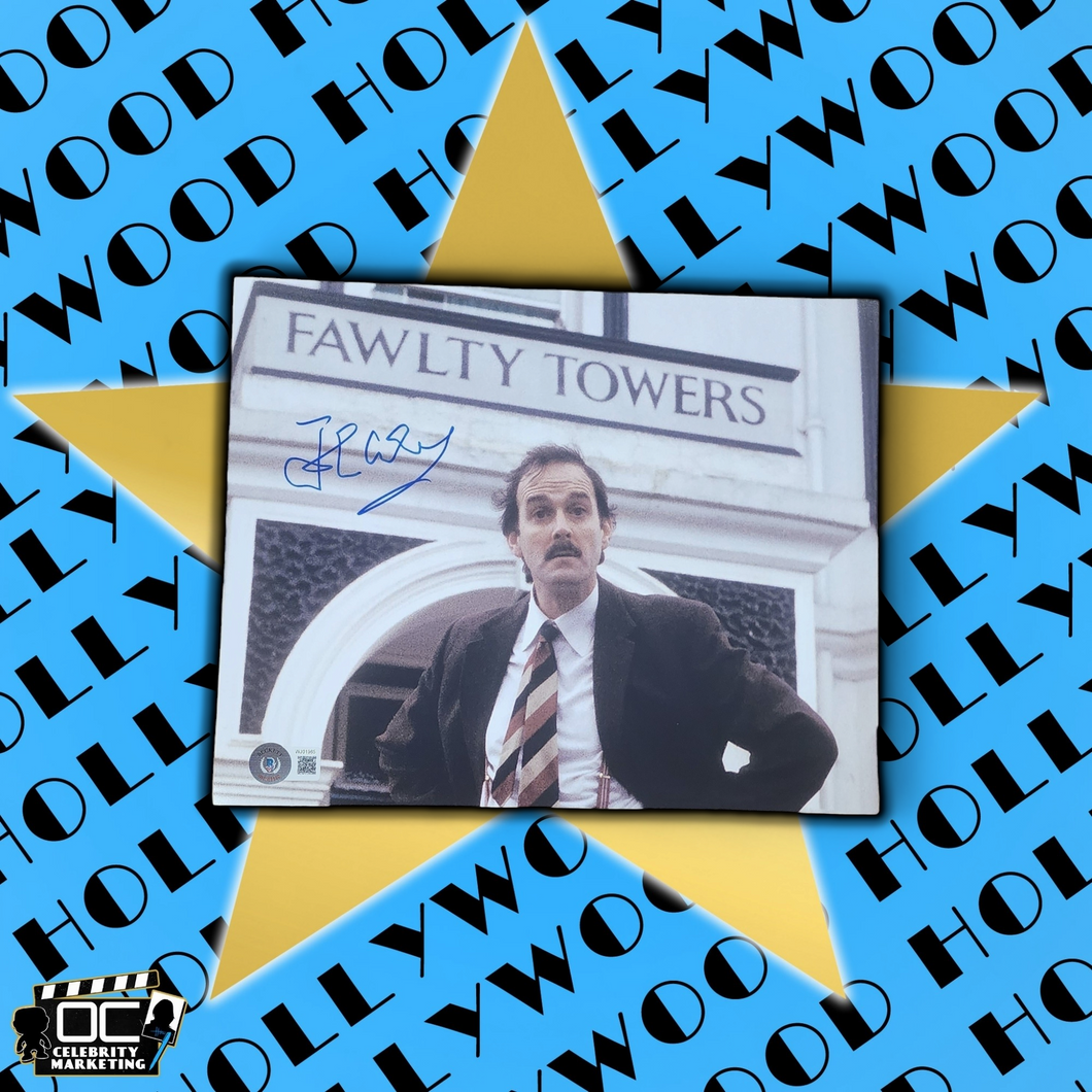 John Cleese signed 8x10 Fawlty Towers photo autographed Beckett QR code hologram