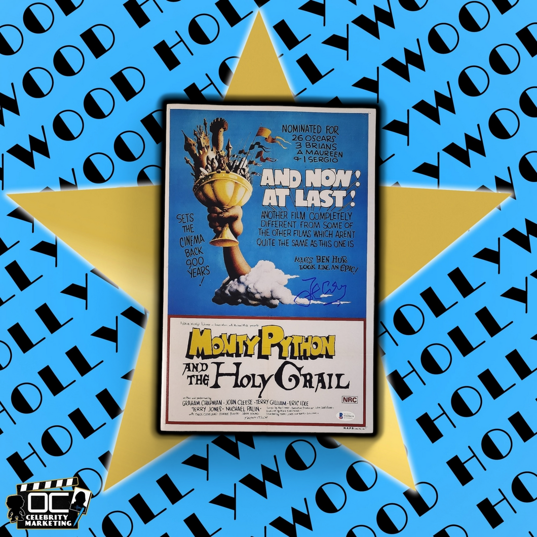 John Cleese signed 11x17 Monty Python and the Holy Grail poster photo BAS COA
