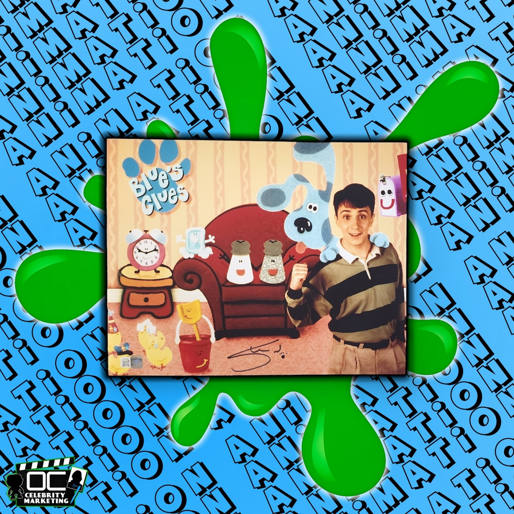 Steve Burns signed 11x14 Blue's Clues Group photo OCCM QR code autographed