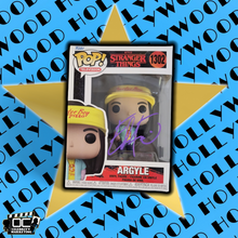 Load image into Gallery viewer, Eduardo Franco signed Netflix Stranger Things Argyle Funko #1302 OCCM QR code-P
