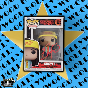 Eduardo Franco signed Netflix Stranger Things Argyle Funko #1302 OCCM QR code-R