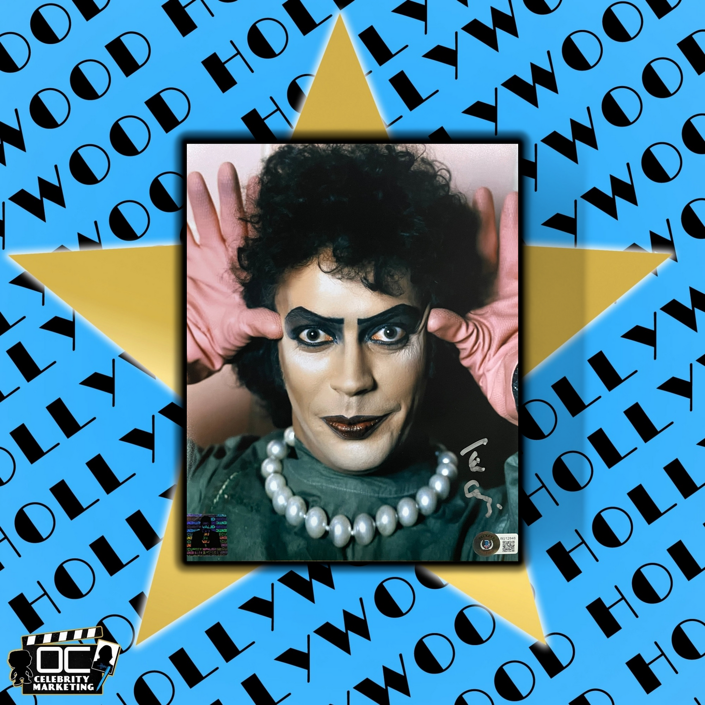 Tim Curry signed 8x10 Frank-N-Furter Image #7 Beckett Authenticated with Tim Curry's Official COA