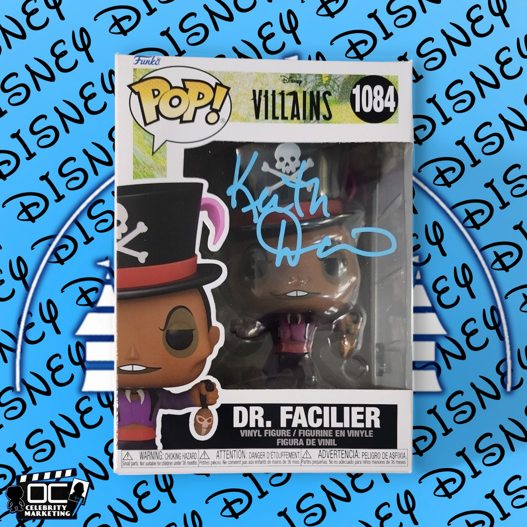 Keith David signed Disney Villains Dr. Facilier Funko #1084 OCCM QR code Auto-A