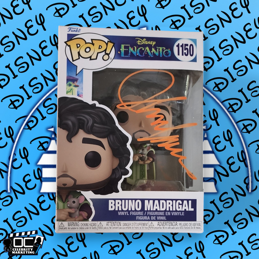 John Leguizamo signed Disney Encanto Bruno Madrigal Funko 1150 OCCM QR Autograph
