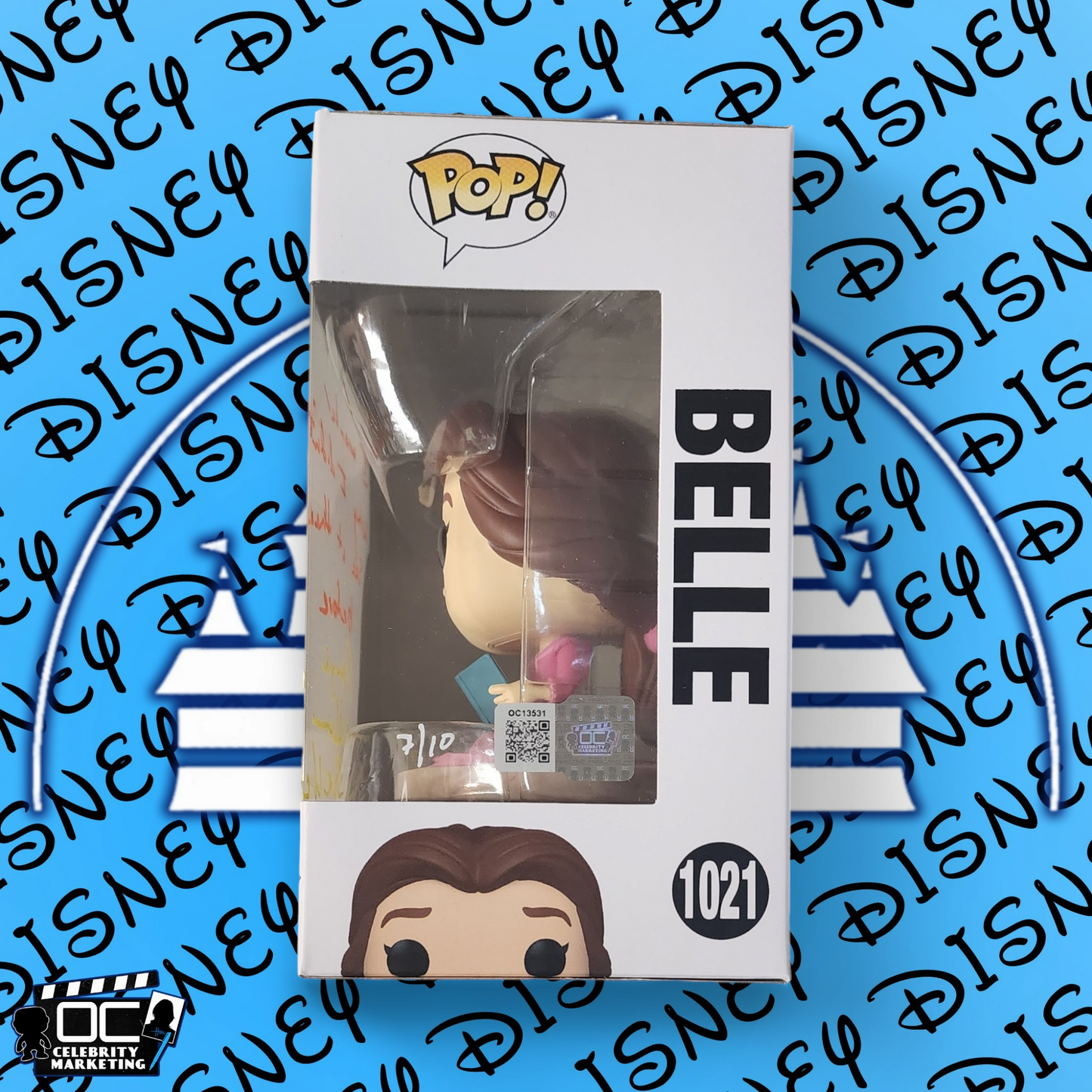 Paige O'Hara signed Ultimate Princess Celebration Belle Funko 1021 OCCM QR-OY