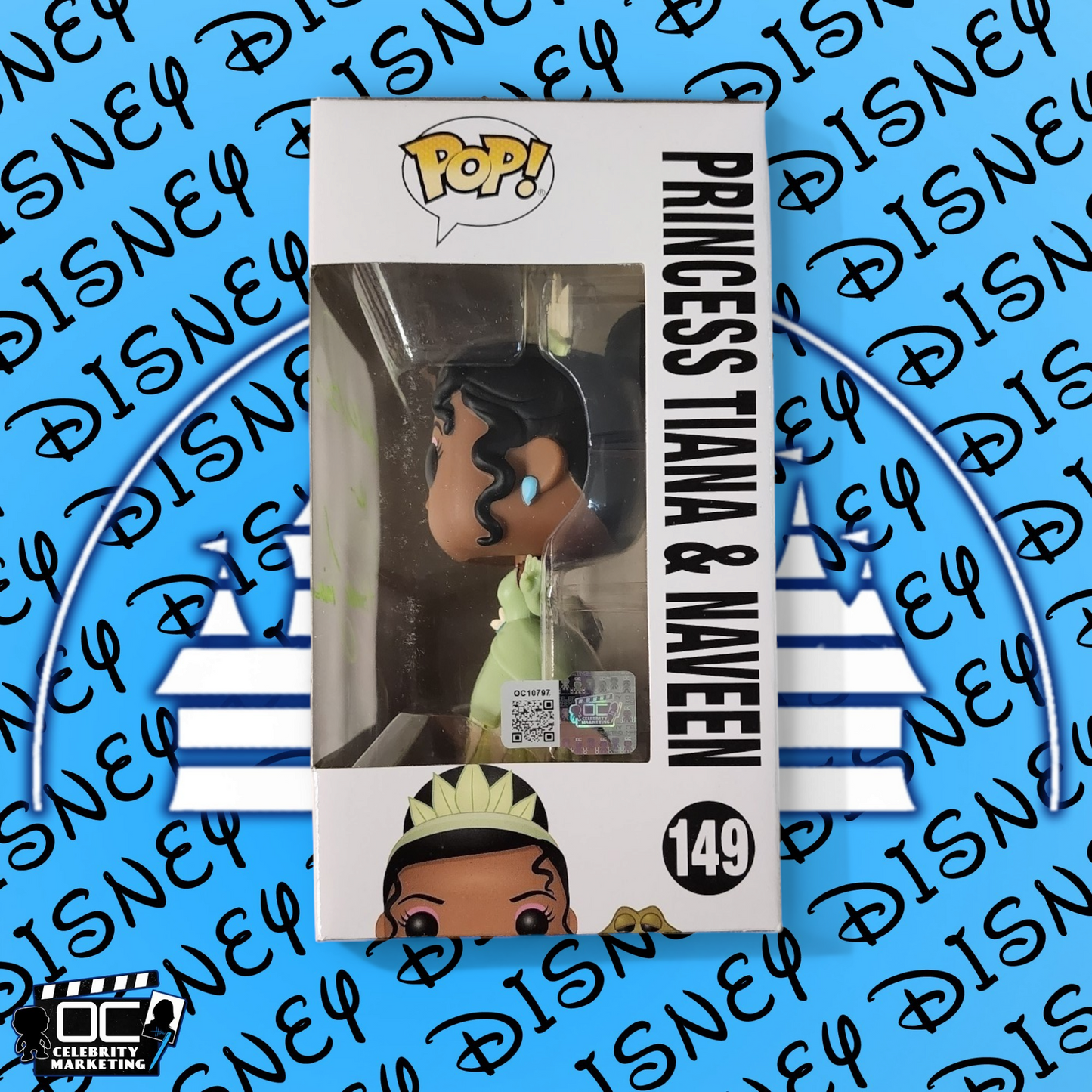 Anika Noni Rose signed Disney Princess Tiana & Naveen Funko #149 OCCM QR Auto CN