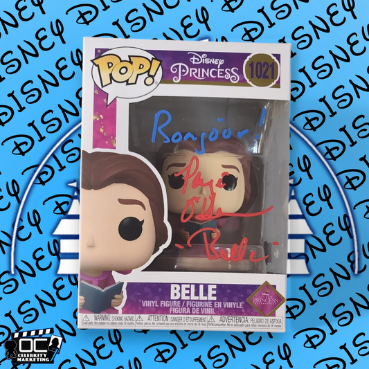Paige O'Hara signed Ultimate Princess Celebration Belle Funko 1021 OCCM QR-BR