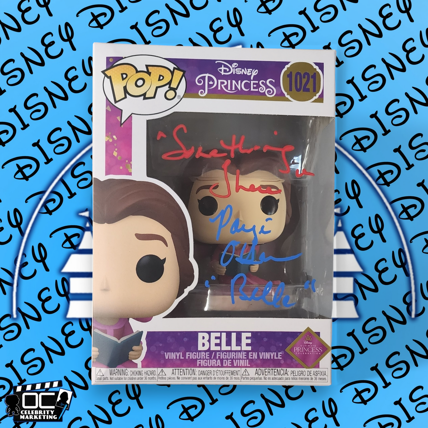 Paige O'Hara signed Ultimate Princess Celebration Belle Funko 1021 OCCM QR-RB