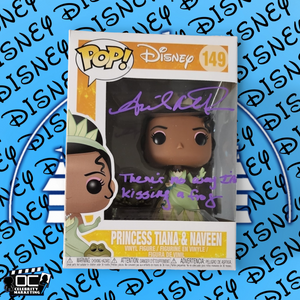 Anika Noni Rose signed Disney Princess Tiana & Naveen Funko #149 OCCM QR Auto-P