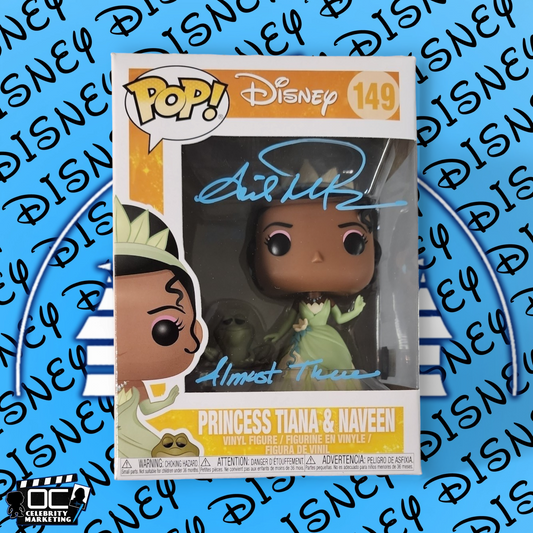 Anika Noni Rose signed Disney Princess Tiana & Naveen Funko #149 OCCM QR Auto-A