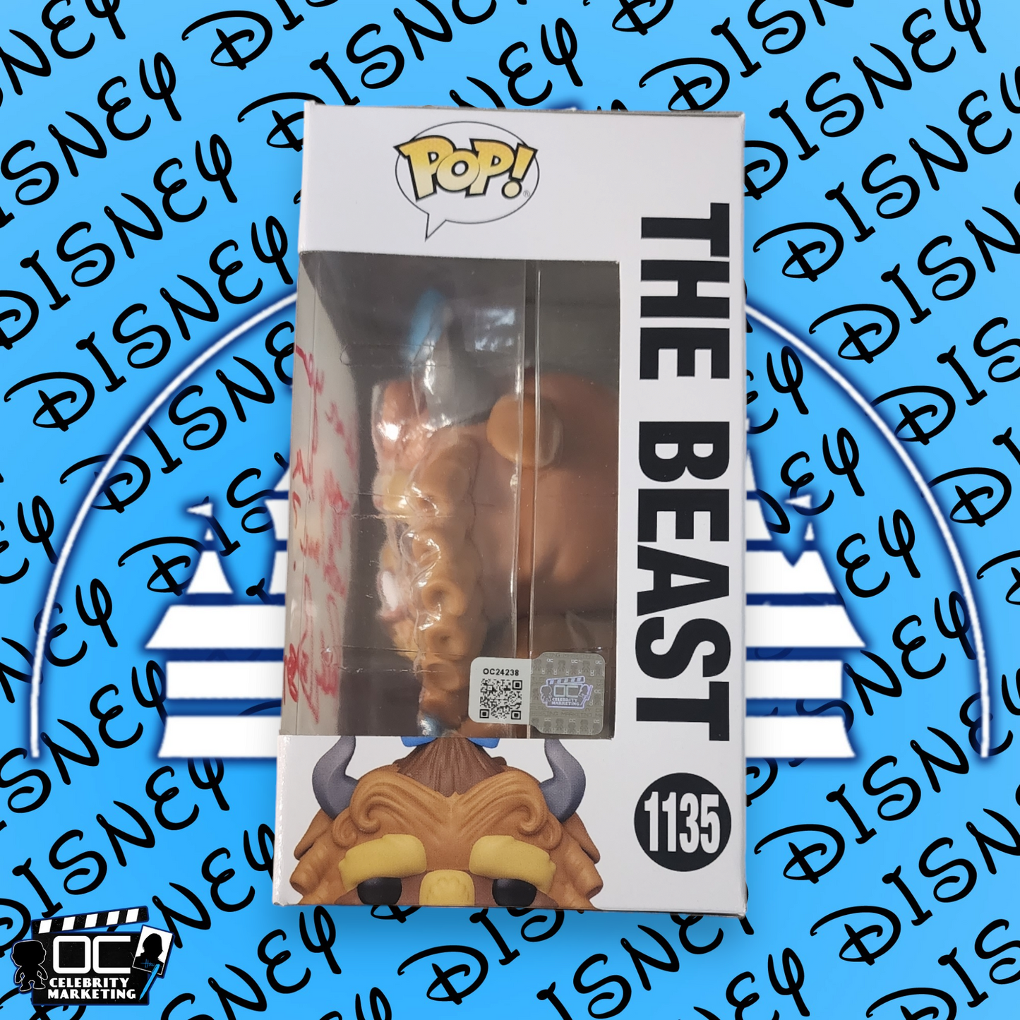Robby Benson signed Beauty & The Beast BEAST Funko 1135 OCCM QR Autographed-QR