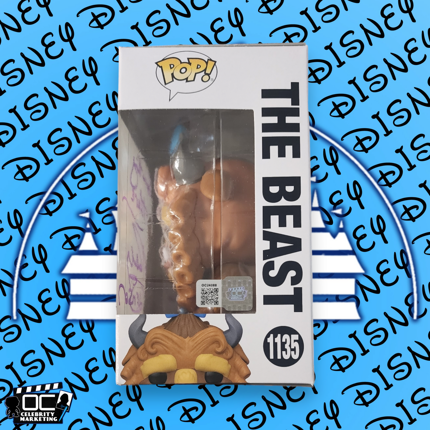 Robby Benson signed Beauty & The Beast BEAST Funko 1135 OCCM QR Autographed-ST/P
