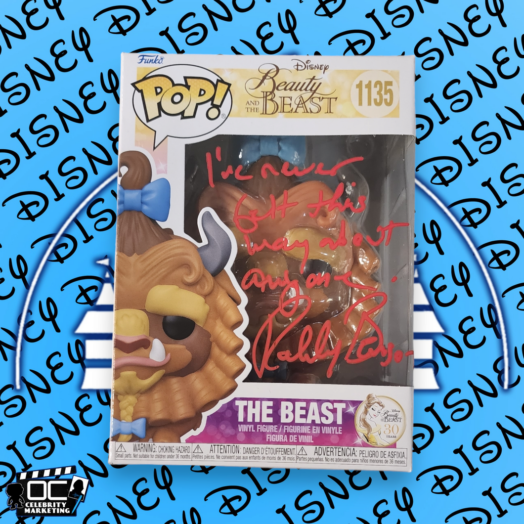 Robby Benson signed Beauty & The Beast BEAST Funko 1135 OCCM QR Autographed-QR2