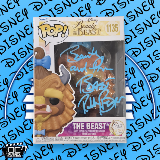 Robby Benson signed Beauty & The Beast BEAST Funko 1135 OCCM QR Autograph-B&TB/A