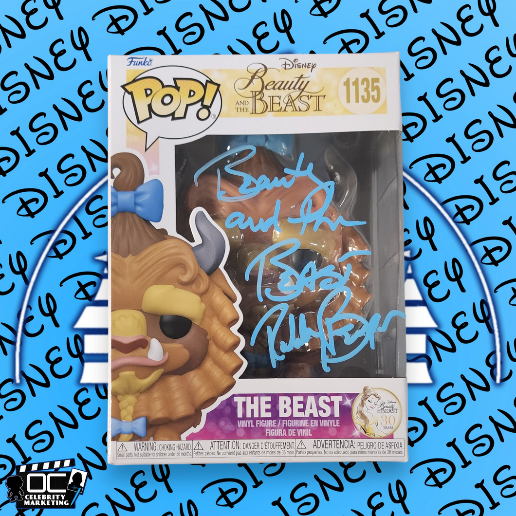 Robby Benson signed Beauty & The Beast BEAST Funko 1135 OCCM QR Autograph-B&TB/A