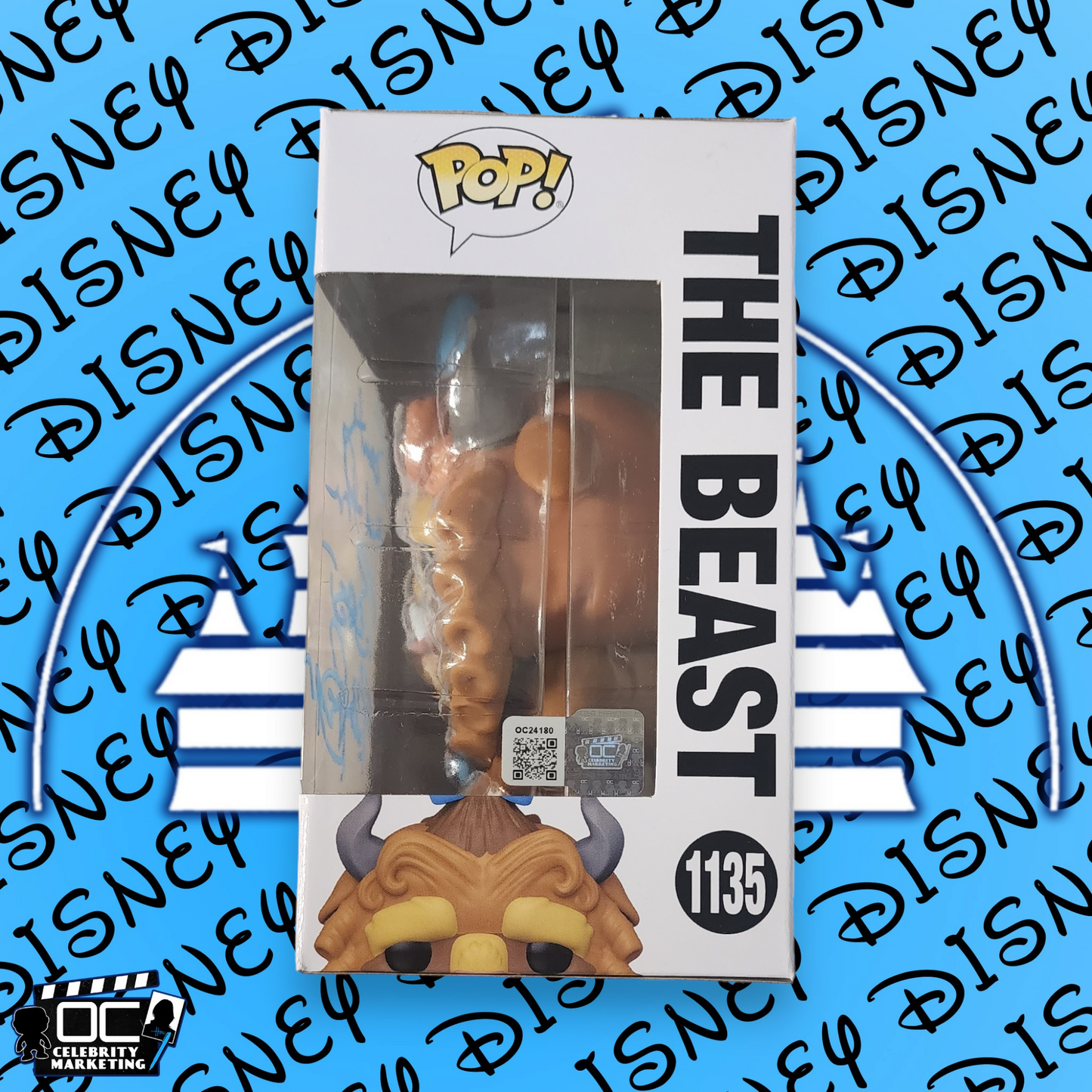 Robby Benson signed Beauty & The Beast BEAST Funko 1135 OCCM QR Autograph-B&TB/A