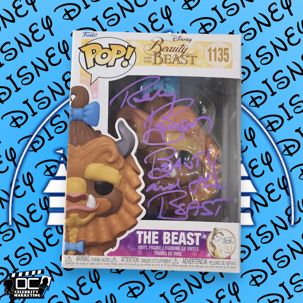 Robby Benson signed Beauty & The Beast BEAST Funko 1135 OCCM QR Autograph-B&TB/P