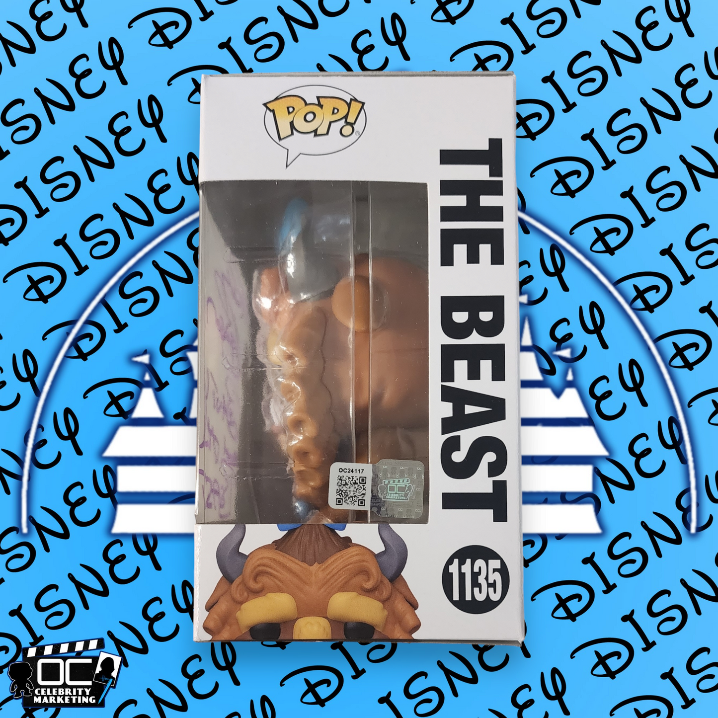 Robby Benson signed Beauty & The Beast BEAST Funko 1135 OCCM QR Autograph-B&TB/P