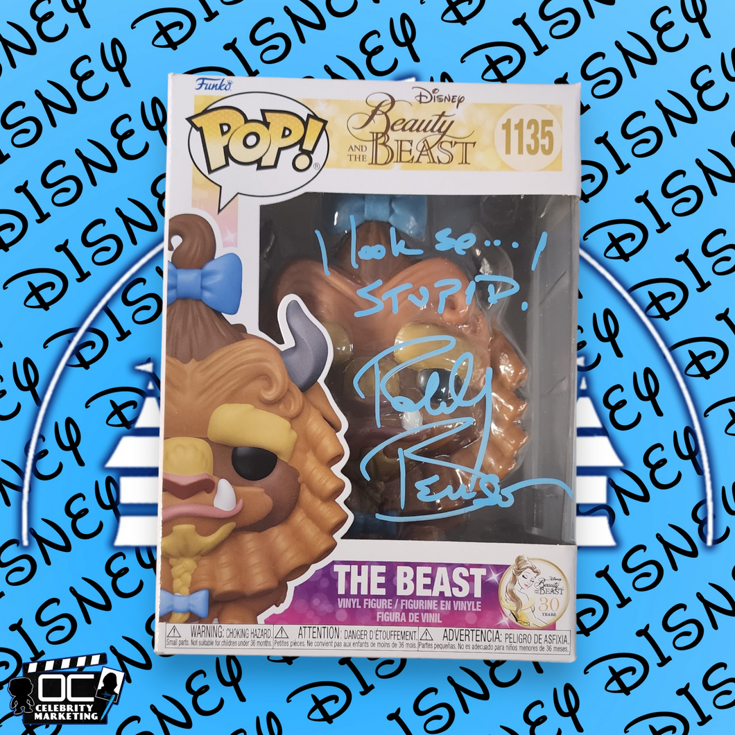 Robby Benson signed Beauty & The Beast BEAST Funko 1135 OCCM QR Autograph-QA