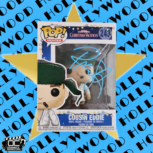 Randy Quaid signed Christmas Vacation Cousin Eddie Funko #243 OCCM QR code Auto