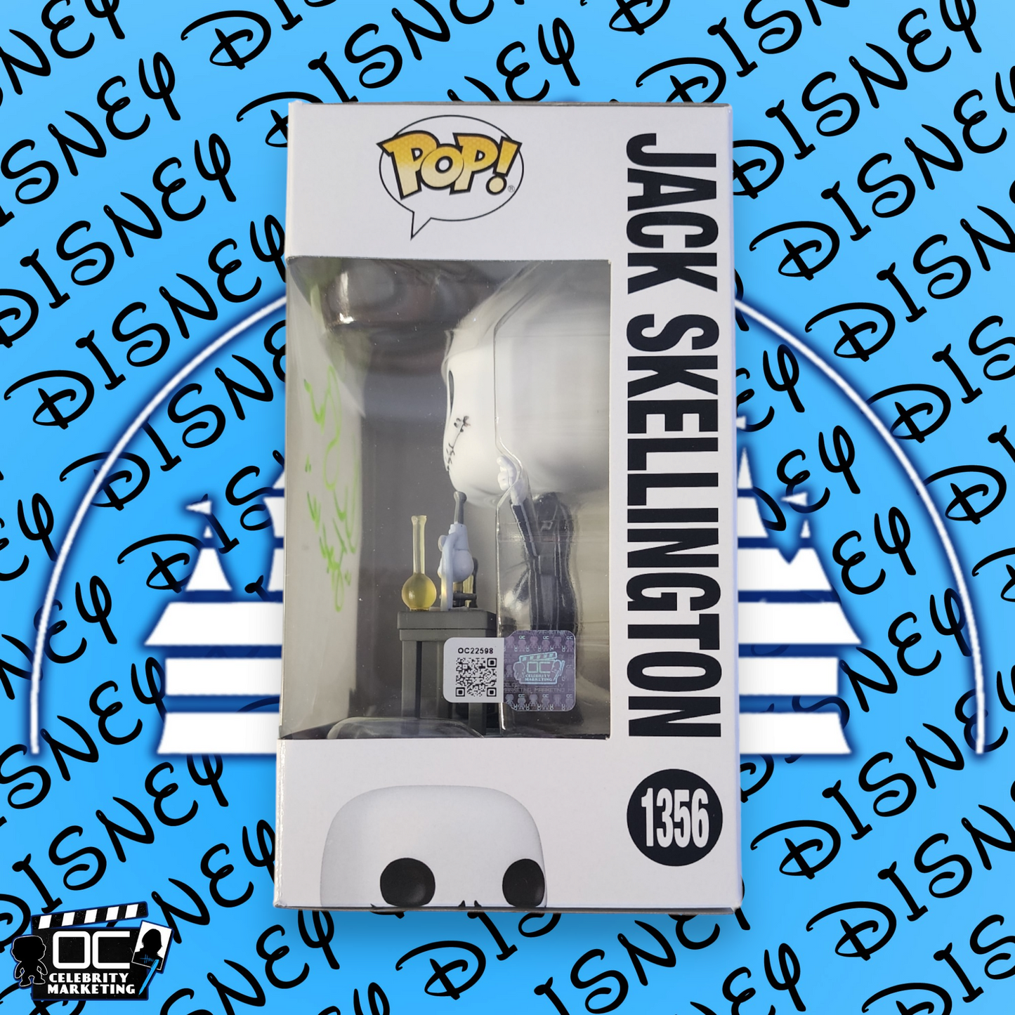 Chris Sarandon signed Jack Skellington Funko Disney NBC #1356 OCCM QR code Auto