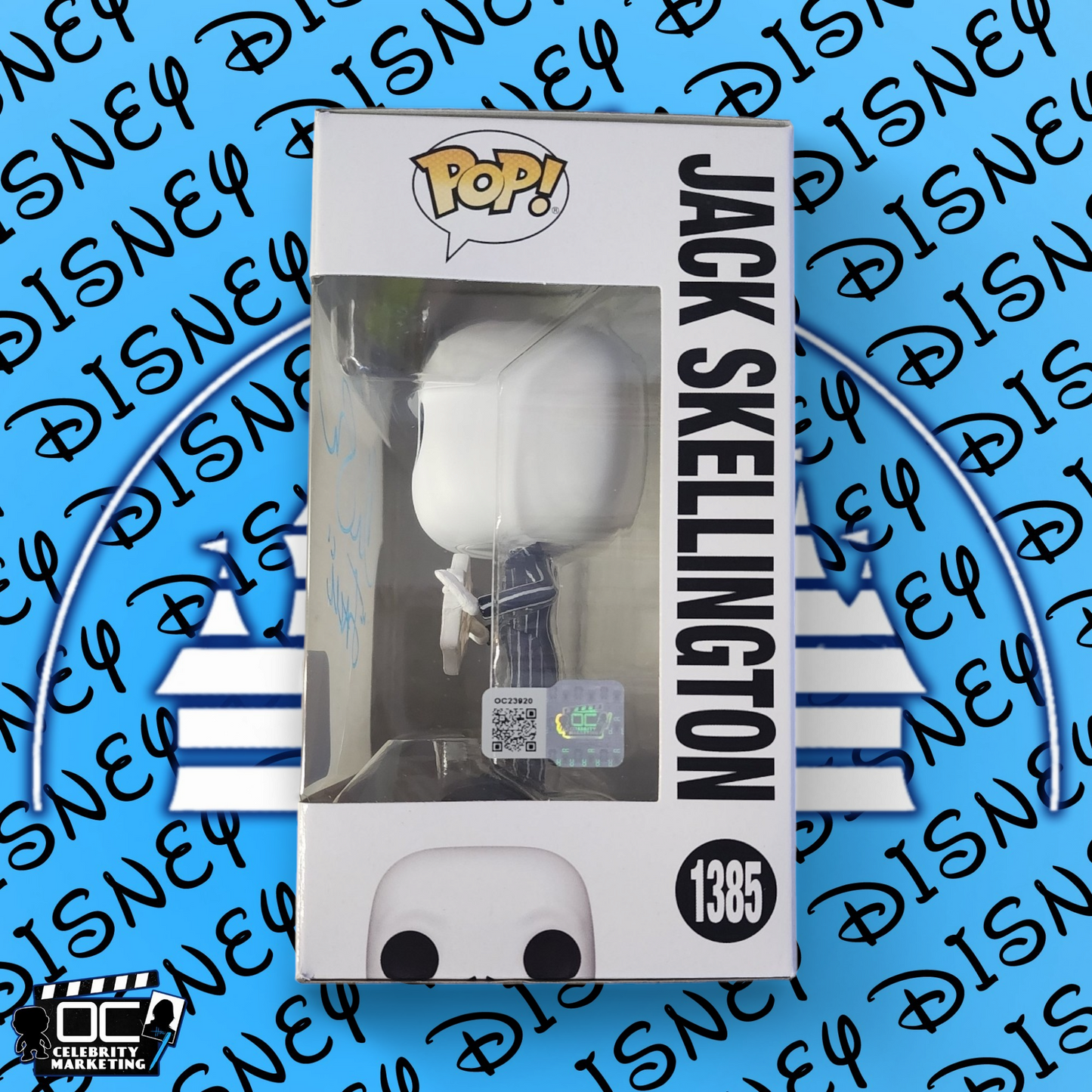 Chris Sarandon signed Jack Skellington Funko Disney NBC #1385 OCCM QR code Auto