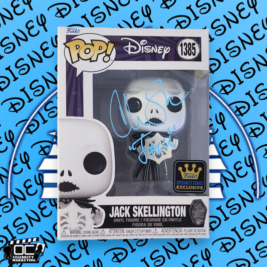 Chris Sarandon signed Jack Skellington Funko Disney NBC #1385 OCCM QR code Auto