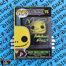 Load image into Gallery viewer, Chris Sarandon signed BLKLT Jack Skellington Funko Disney NBC #15 OCCM QR -PK
