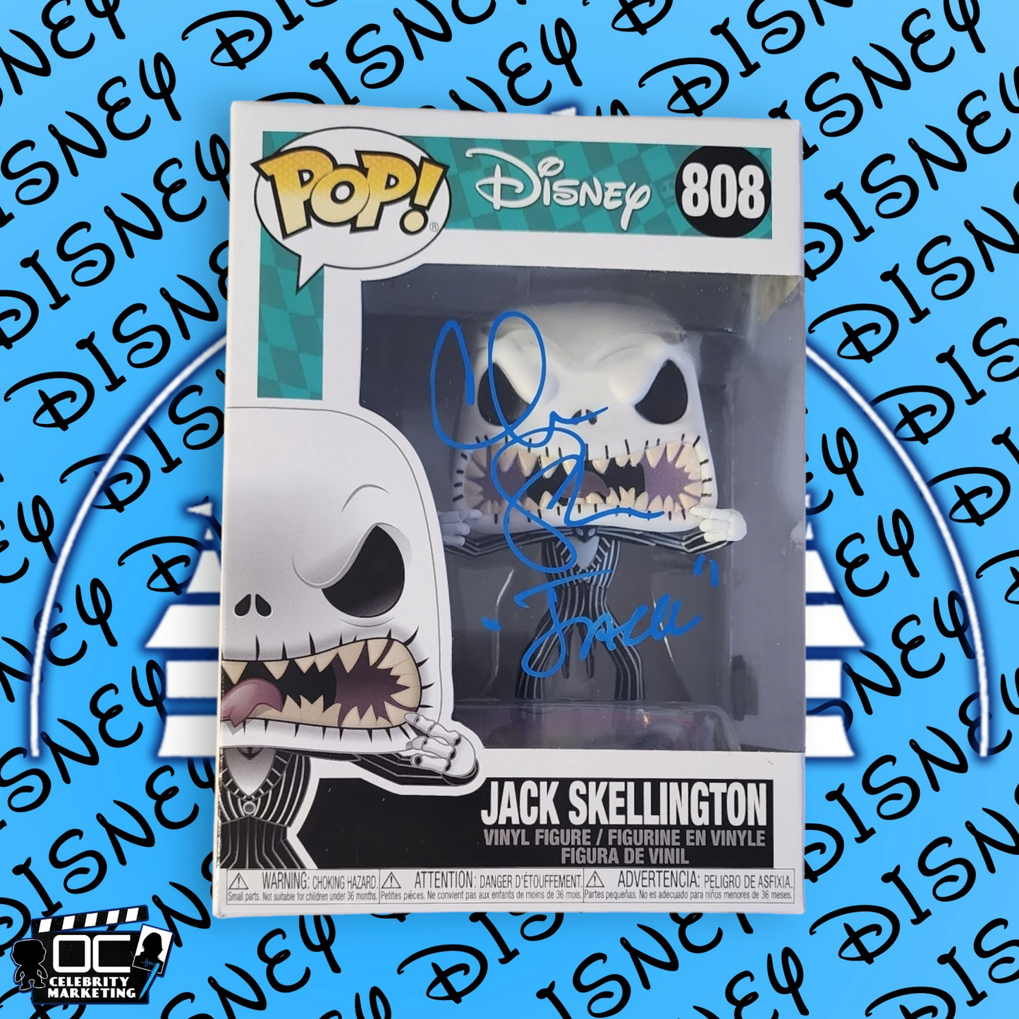 Chris Sarandon signed Jack Skellington Funko Disney NBC #808 OCCM QR code Auto