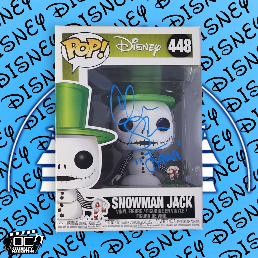 Chris Sarandon signed Snowman Jack Funko Disney NBC #448 OCCM QR code Auto-B