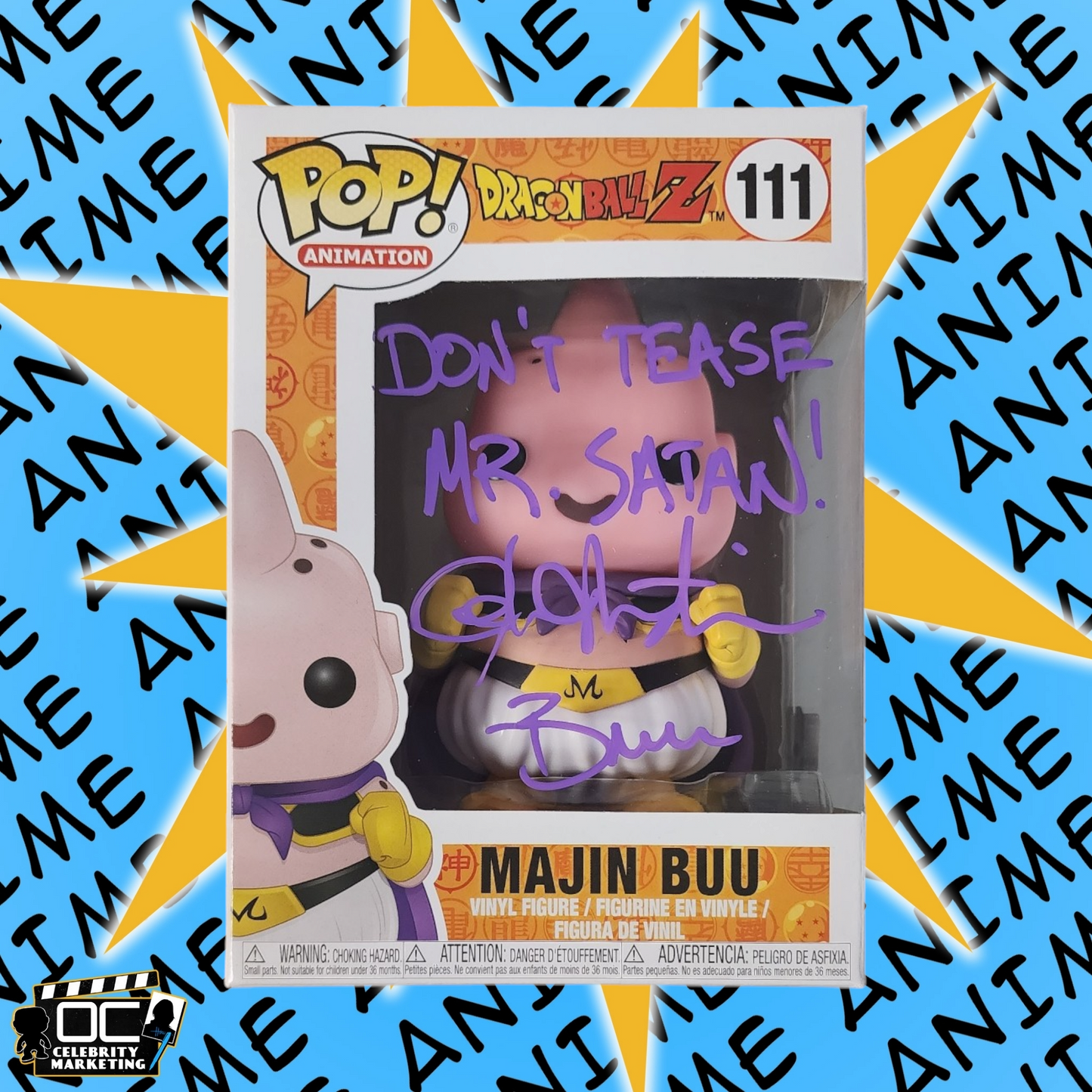 Josh Martin signed Dragon Ball Z Majin Buu Funko 111 autograph QR code OCCM-QP-1