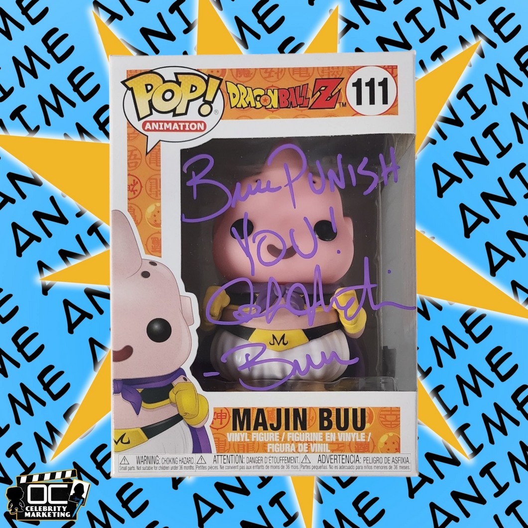 Josh Martin signed Dragon Ball Z Majin Buu Funko 111 autograph QR code OCCM-QP-2