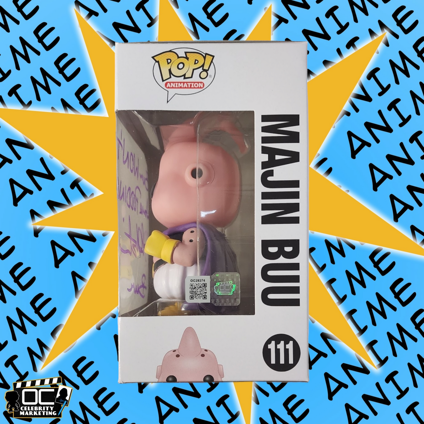 Josh Martin signed Dragon Ball Z Majin Buu Funko 111 autograph QR code OCCM-QP-3