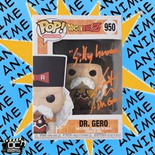 Load image into Gallery viewer, Kent Williams signed Dragon Ball Z Dr. Gero Funko 950 autograph QR code OCCM-SH
