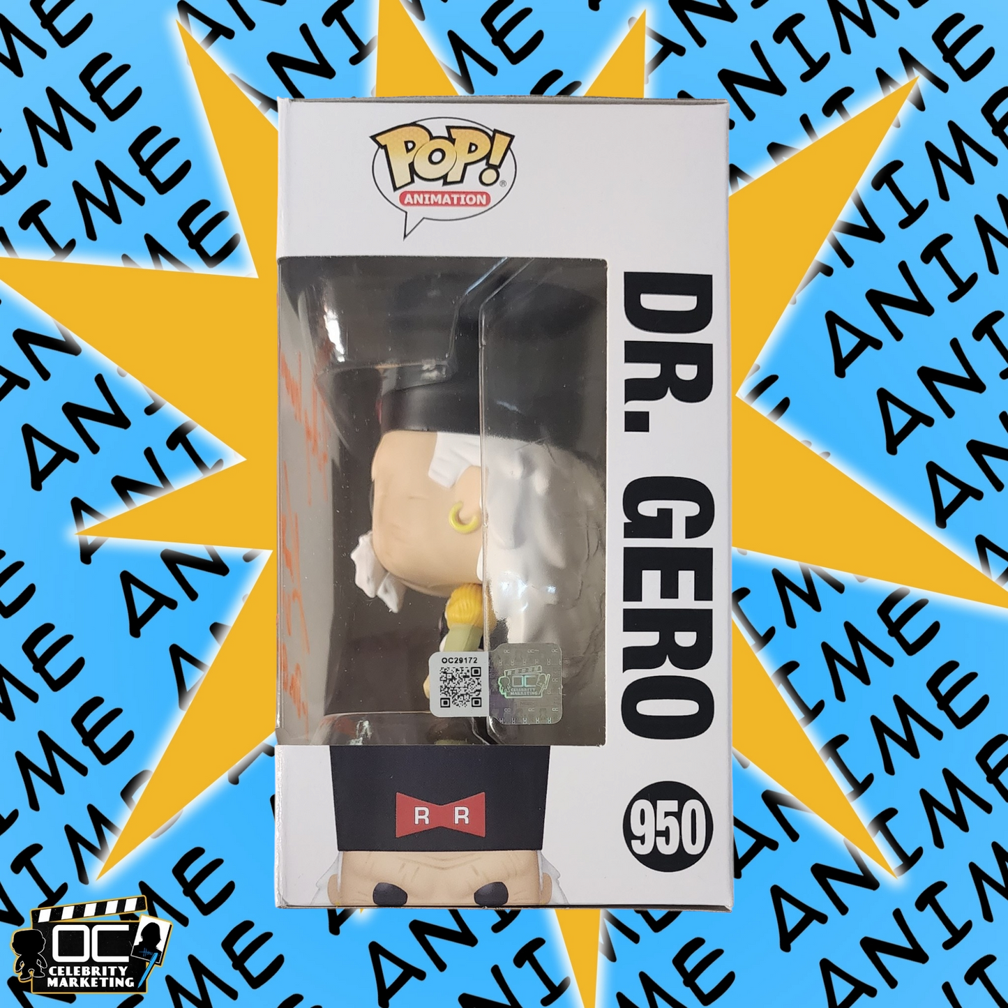 Kent Williams signed Dragon Ball Z Dr. Gero Funko 950 autograph QR code OCCM-SH
