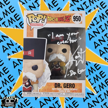 Load image into Gallery viewer, Kent Williams signed Dragon Ball Z Dr. Gero Funko 950 autographed QR code OCCM-W
