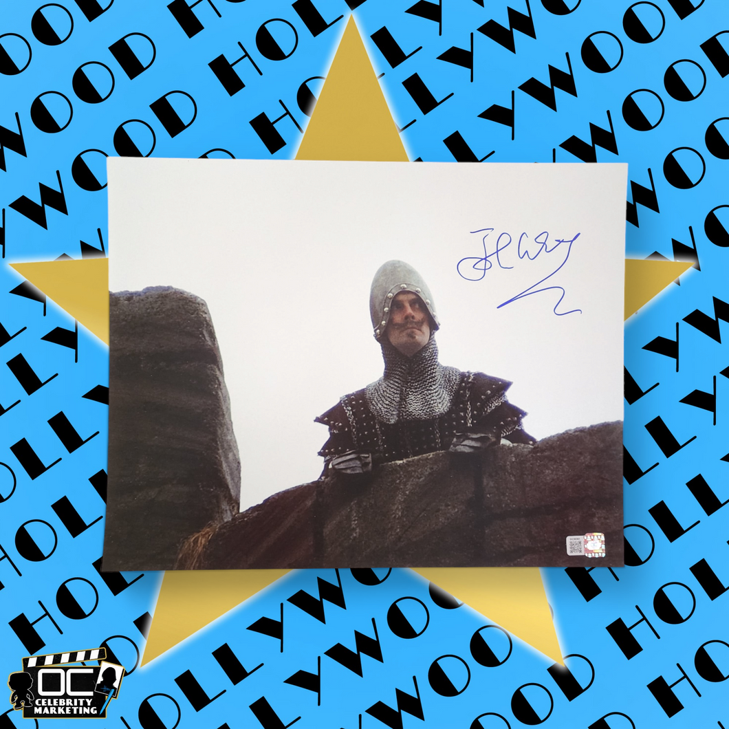 John Cleese signed 11x14 French Taunter Monty Python & Holy Grail photo OCCM QR