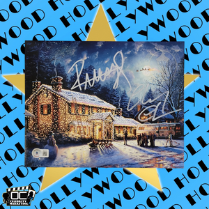 Randy Quaid and Chevy Chase signed 8x10 Christmas Vacation Photo