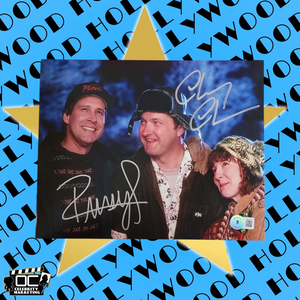 Randy Quaid and Chevy Chase signed 8x10 Cousin Eddie Christmas Vacation Photo