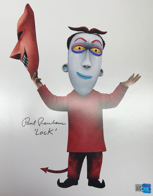 Paul Reubens signed 11x14 The Nightmare Before Christmas Lock photo