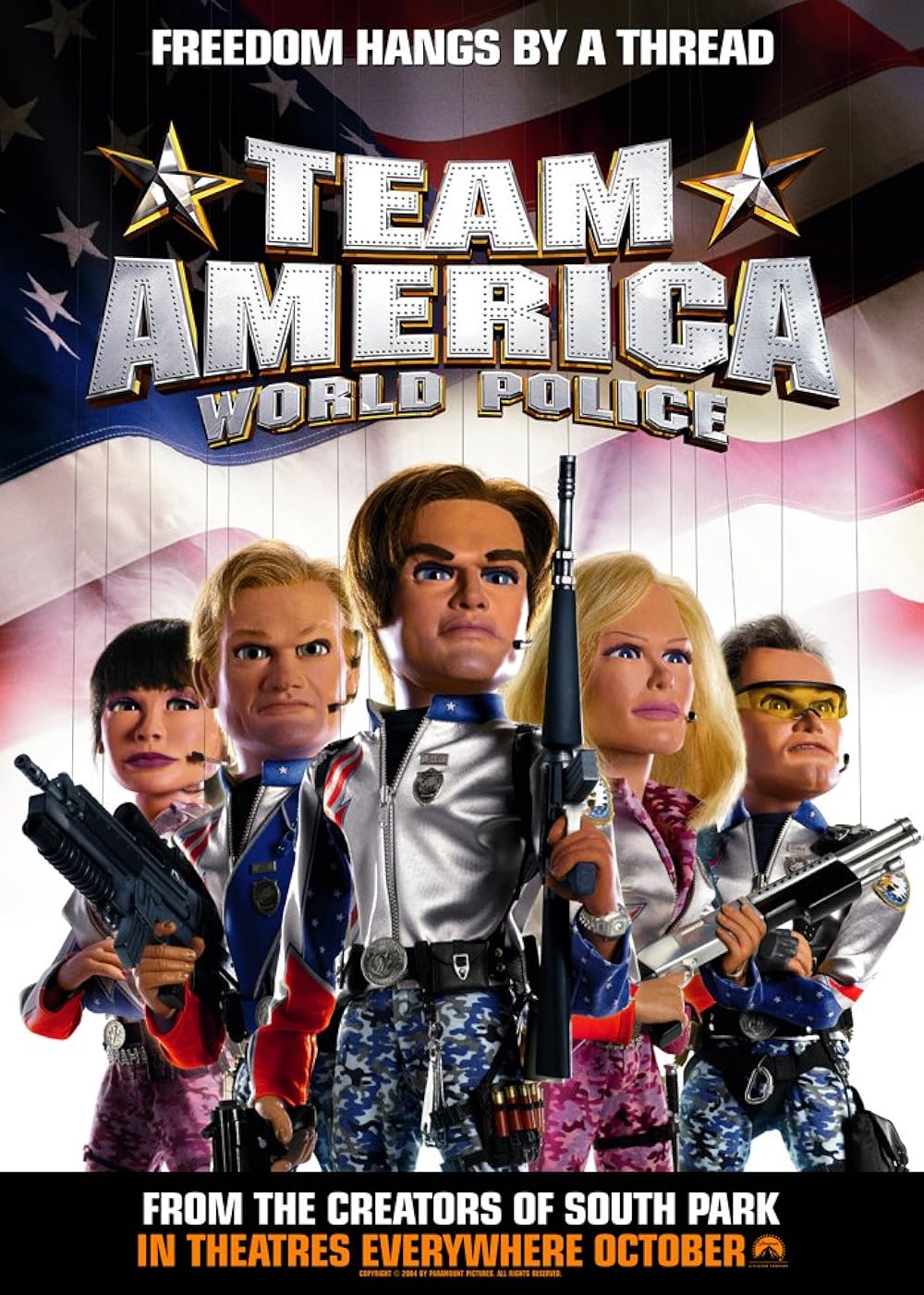 The Chiodo Brothers triple signed Team America World Police Movie Poster Image #1 (8x10, 11x17) Pre-Order