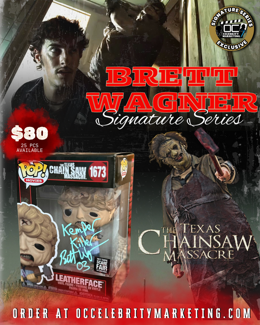 Brett Wagner Signature Series:  The Texas Chainsaw Massacre Hot Topic Scare Fair 24' Exclusive Funko Pop! #1673 (#/25)