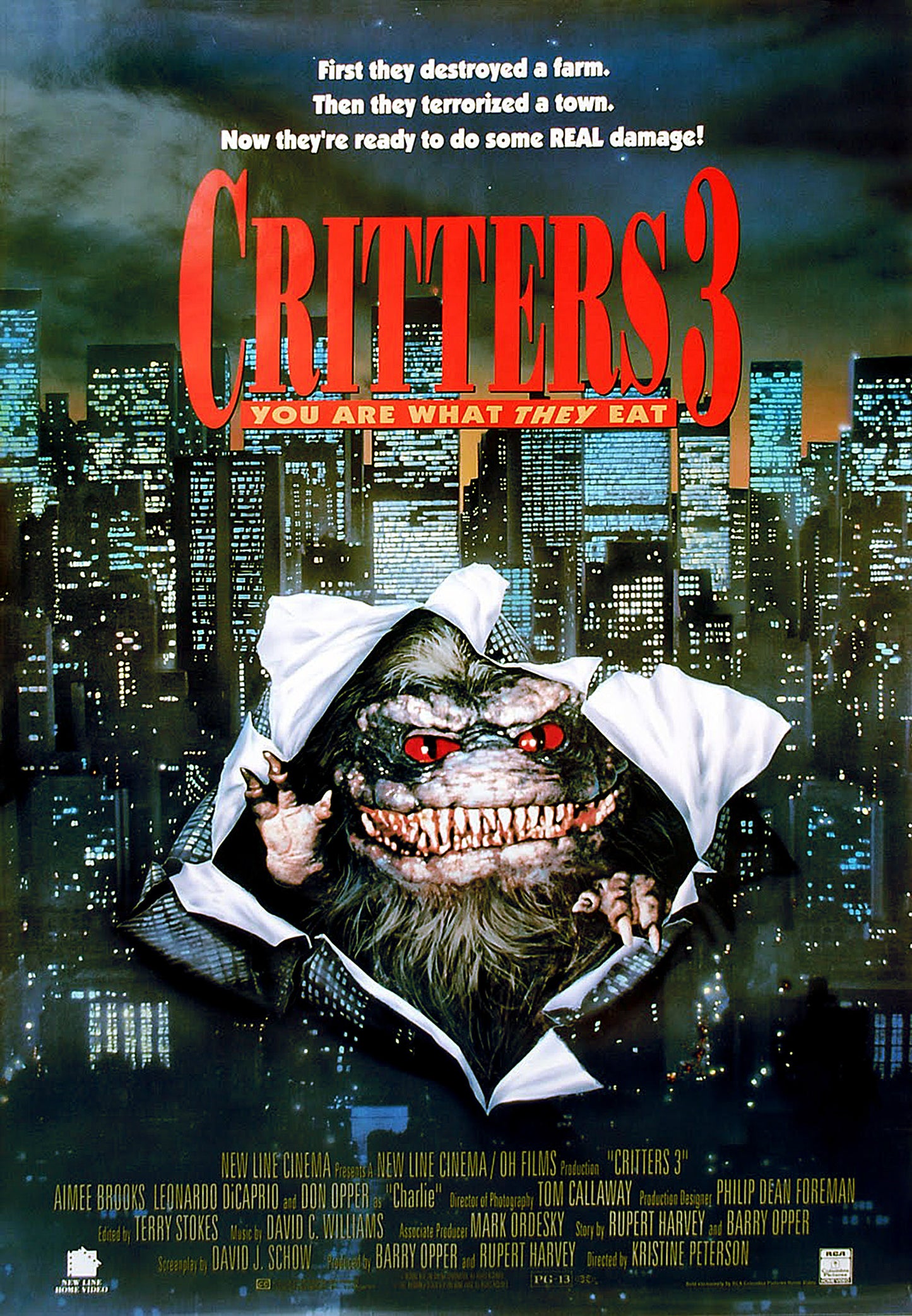 The Chiodo Brothers triple signed Critters 3 Movie Poster Image #1 (8x10, 11x17) Pre-Order