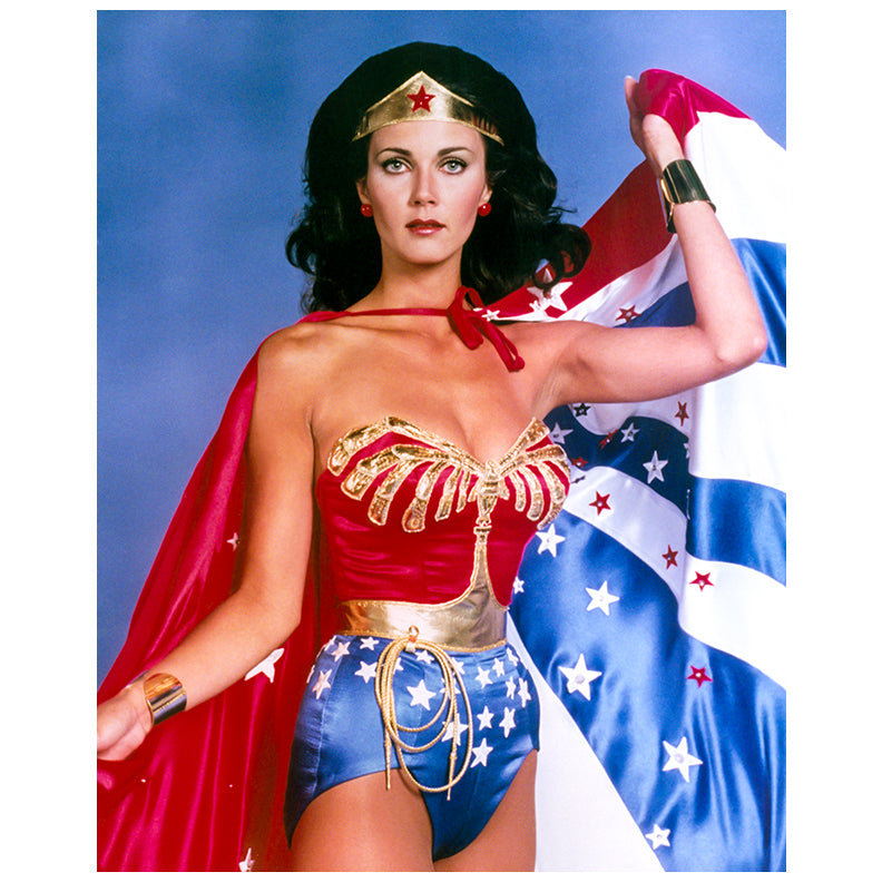 Lynda Carter Autographed 1976 Wonder Woman Red, White and Blue 11x14 Photo Pre-Order