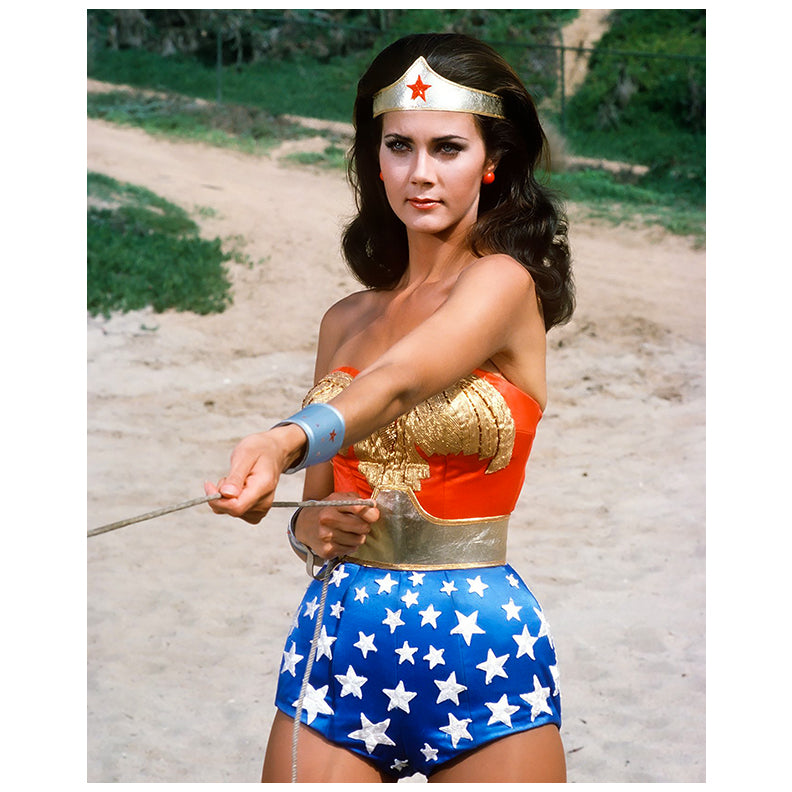 Lynda Carter Autographed 1976 Wonder Woman Lasso of Truth 2 8x10 Photo Pre-Order